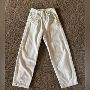 White corduroy jeans